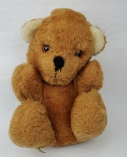 Vintage Bantam Teddy Bear Musical Plush Brown Jingle Chime Stuffed Toy USA Made