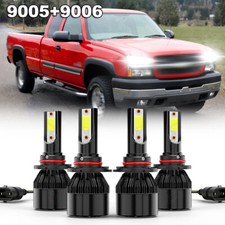 For Chevy Silverado 1500 2500 Hd 2003-2005 2006 Led Headlights Bulbs High Low