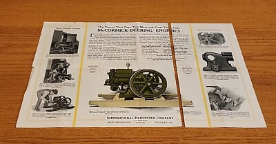 McCormick Deering Gas Gasoline Engine Advertising Brochure 6 Valuable Features 