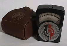 Vintage DeJUR Model 5-B Exposure Light Meter in Leather Case