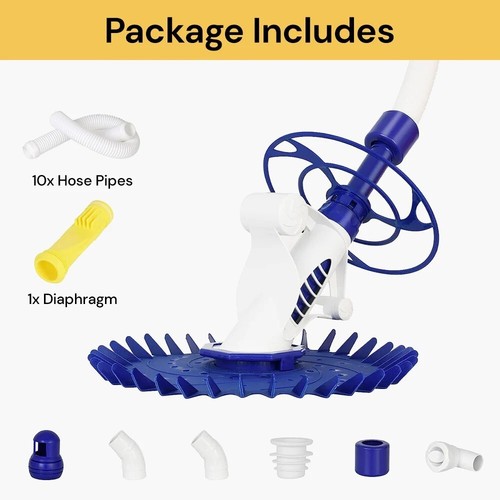Swimming Pool Cleaner Set Automatic Floor Climb Wall Vacuum Hose Suction 10M - Picture 6 of 12