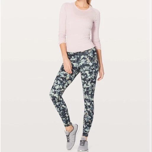 LULULEMON- Speed Up Tight Full-On Luxtreme 28" Spring Bloom Multi Leggings Gym