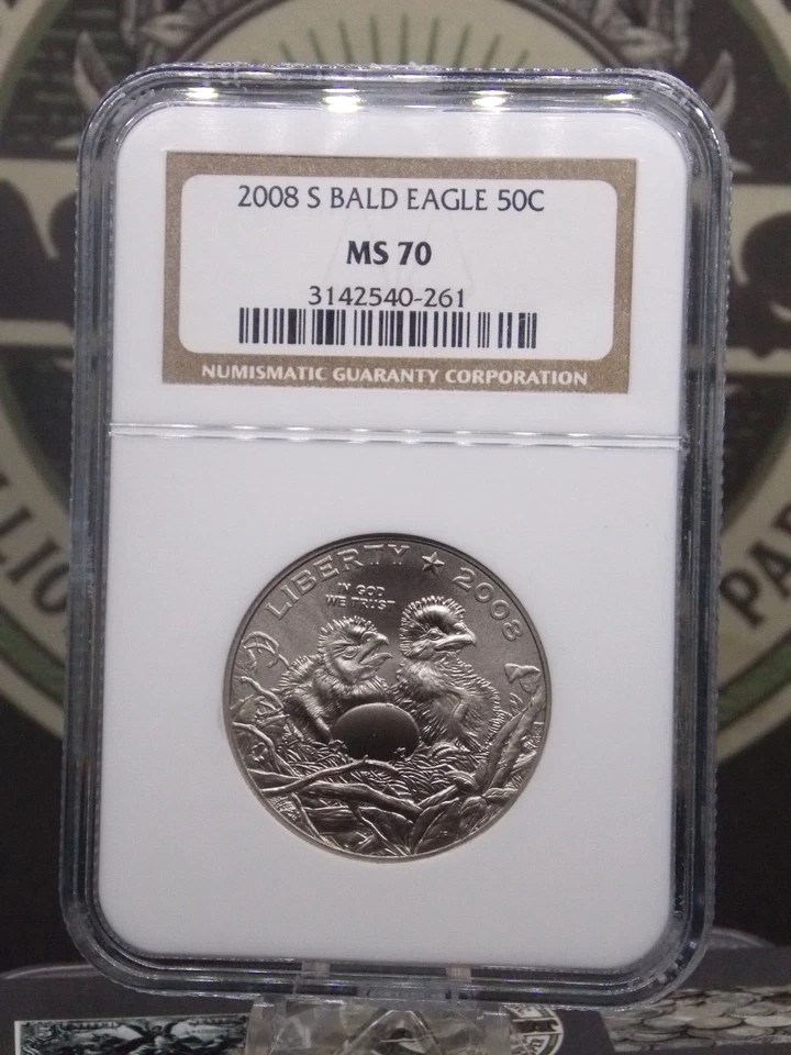 2008 "S" Commemorative *BALD EAGLE* Half Dollar 50c NGC MS70 #261 ECC&C, Inc. - Image 3 of 4