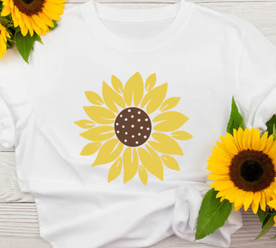 Sunflower Women's Shirt, Flower Mom Shirt, Birthday Gift Idea, Floral Print Shir