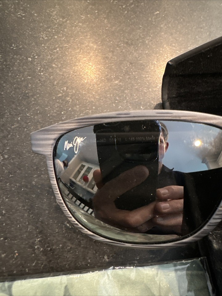 Maui Jim Dragon's Teeth Lele Kawa Sunglasses Grey Stripe Frames Grey Lens eBay