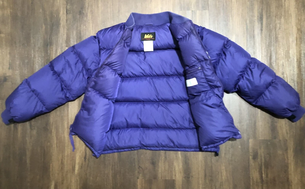 REI Vintage Womens goose down jacket large purple ski snowboard