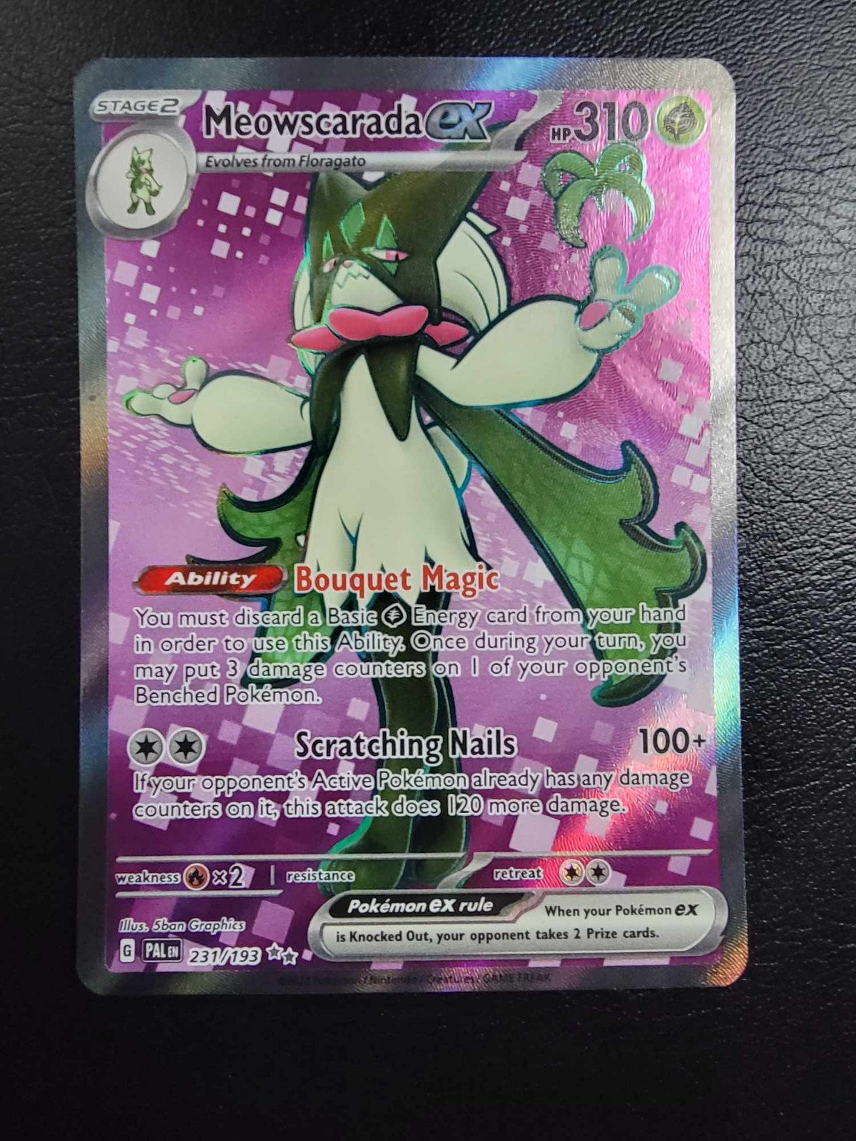 Meowscarada ex 231/193 Sv02: Paldea Evolved Holo Pokemon Trading Card TCG