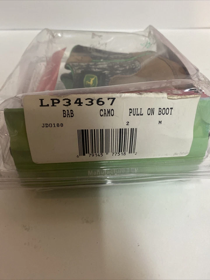 John Deere Johnny Poppers Bebé Infante Botas de Vaquero Niño Niña Talla 2 Nuevas Foto 2 de 3