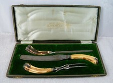 WOSTENHOLMS & SONS CARVING SET, SHEFFIELD ENGLAND, 3 - PIECE SET