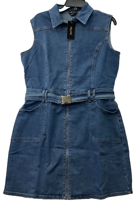 Plus Size Dress Sashay Away in Mid Denim, Size 16/S | City Chic Plus Size Dress Sashay Away in Mid Denim, Size 16/S | City Chic