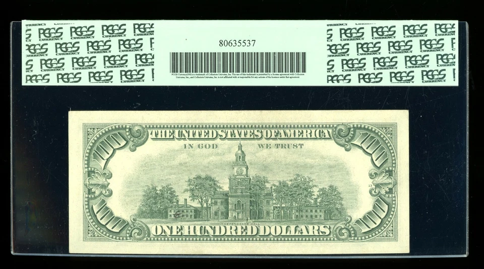 DBR 1969-C $100 FRN Kansas City STAR Fr. 2166-J* PCGS App 50 Serial J00404734* - Image 2 of 2