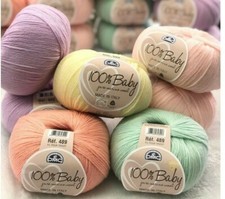 FILATO "100% BABY " DMC PURE MERINO WOOL 100 % LANA MERINO SUPERWASH PER NEONATI
