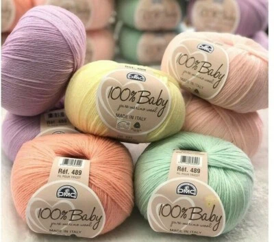 FILATO "100% BABY " DMC PURE MERINO WOOL 100 % LANA MERINO SUPERWASH PER NEONATI