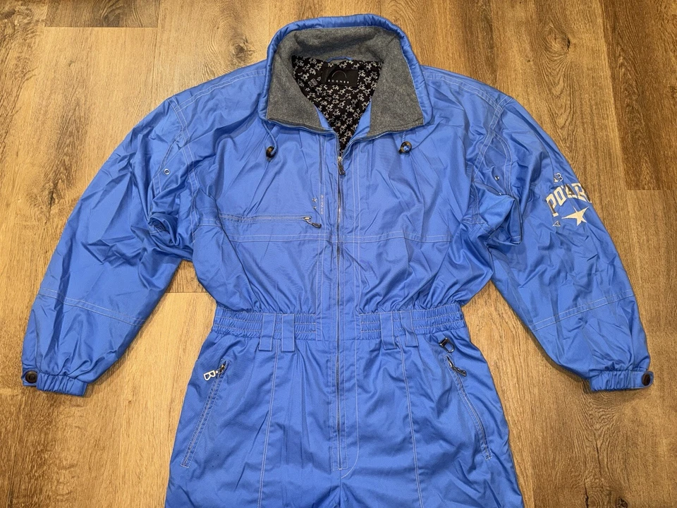 Mens Willy Bogner Ski Suit One Piece Snowsuit Snow Bib Polar Vtg Blue 40 Medium - Image 4 of 4