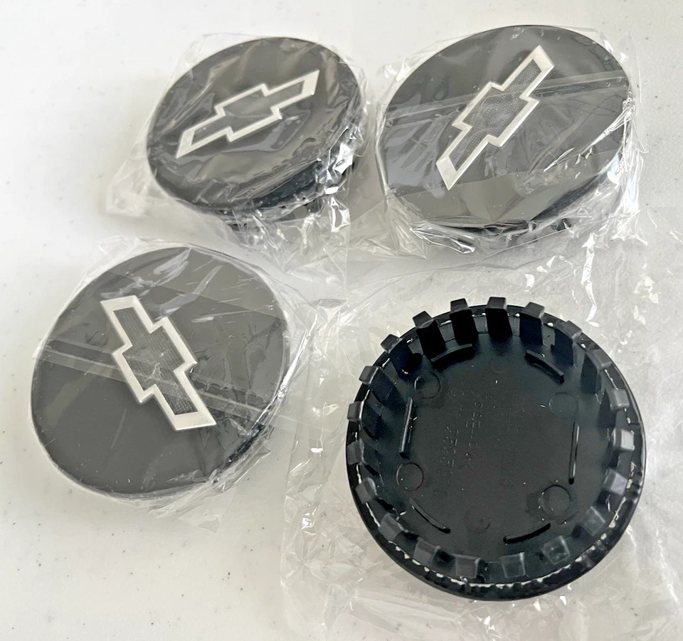 Tampas de roda central 4x 66mm Blazer Camaro Colorado Equinox Traverse (Chevy) preto - Imagem 3 de 4