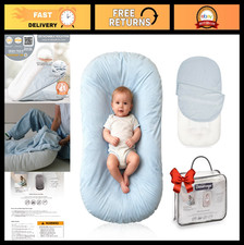 Cozy Baby Lounger for Newborns 0-24 Months, Portable Infant Cushion - Blue