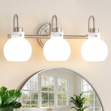 Bathroom Light Fixtures Brushed Nickel 3 Light Vanity Light Wall Sconces with...
