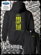 Ford Mustang Green Stripe Logo Hoodie / Sweatshirt Official Licensed Product