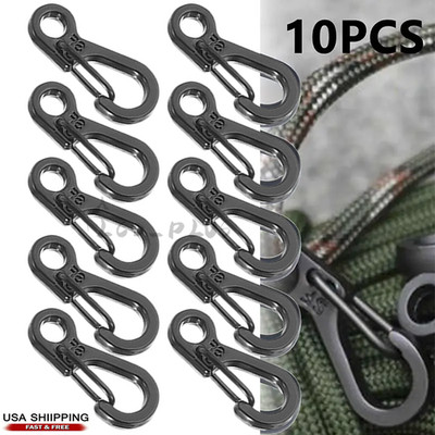 10Pcs Mini Heavy Carabiner Snap Hook Clip Aluminum Outdoor Camping Key Chain New