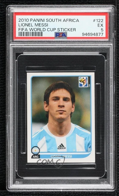 2010 Panini FIFA World Cup South Africa Album Stickers Lionel Messi #122 PSA 5