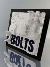 Tampa Bay Lightning Topographical Map - Amalie Arena Framed Hockey Decor