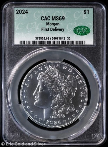 2024-P $1 Morgan Silver Dollar CAC MS 69 | First Delivery Uncirculated UNC