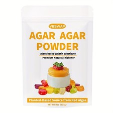 VBSWAP Agar Agar Powder 8oz Plant Based Unflavored Thickener Gelatin Substitute