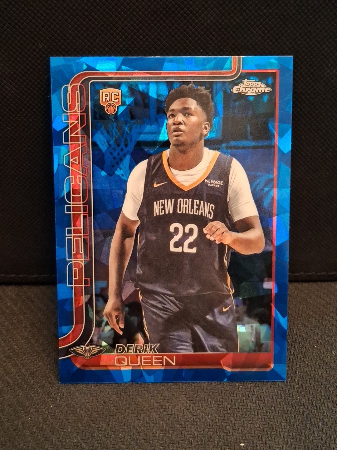 2025-26 Topps Chrome Sapphire Derik Queen RC Rookie #263 Pelicans Refractor Pels