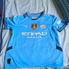 PUMA Manchester City J. Alvarez #19 Soccer Jersey Blue Size M