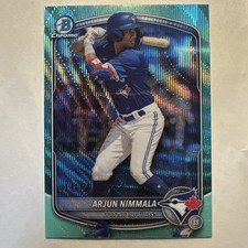 2025 Bowman Chrome #BCP-228 Arjun Nimmala Prospects Aqua #/125