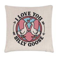 Gift Base Kissenbezug I Love You Silly Goose Valentinstag Geschenk 40 X 40 Cm