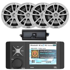 JBL Marine Radio Receiver, 4x 6.5" 225W Speakers, 4-Channel Class D Amplifier