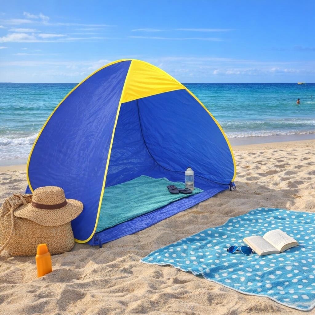 Pop Up Beach Shelter Tent Sun Shade Protection Carry Bag Outdoors Garden