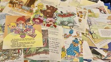 HUGE 50p Vintage Kid Book pages Emphema