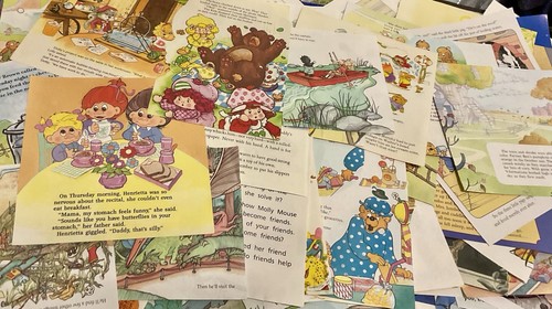 HUGE 50p Vintage Kid Book pages Emphema