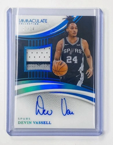 2024-25 PANINI IMMACULATE DEVIN VASSELL PATCH AUTO 22/25 SPURS
