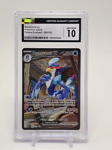 POKEMON QUAQUAVAL EX 2023 PALDEA EVOLVED #260/193 CGC 10 Q6438