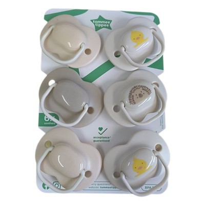 Tommee Tippee Anytime Schnuller, 0-6 Monate, 6er-Packung mit symmetrischen, BPA-