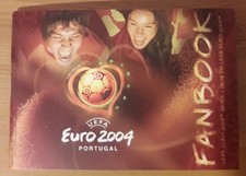 EURO 2004 PORTUGAL OFFICIAL PROGRAMME+ FANBOOK GUIDE MINT CONDITION and FLAG