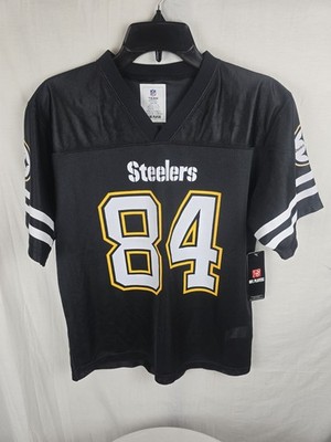 NWT NFL Team Apparel Youth Black & Gold BROWN 84 Steelers Jersey Sz L