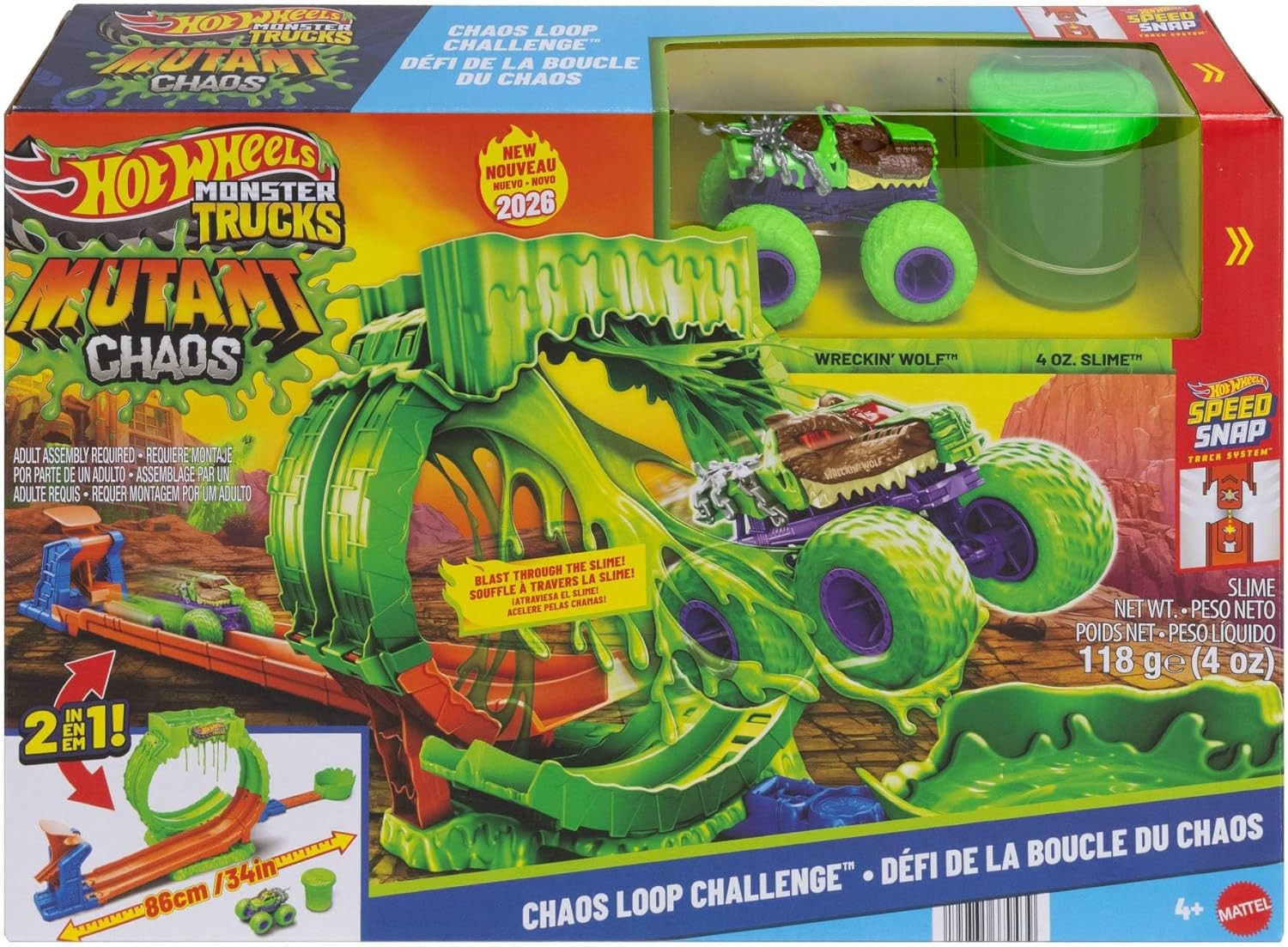 Hot Wheels Monster Trucks Mutant Chaos Loop Challenge Set Da Gioco - Immagine 4
