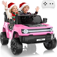 24V 2-Seater Ride on Toys for Kids Electric Car w/Remote Control LED Lights Gift