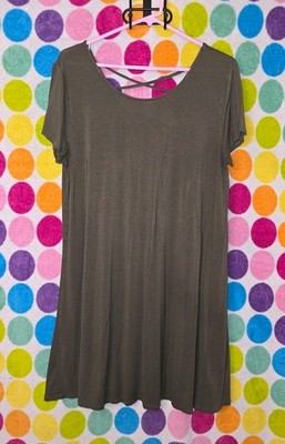 Mossimo Supply Co Olive Green Tshirt Dress Women's Size Large