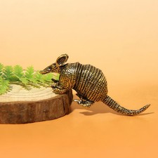 1Pcs Antique Rat Opossum Brass Figurines Vintage Metal Animals Home Decor
