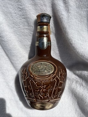 VINTAGE EMPTY CHIVAS BROTHERS ROYAL SALUTE SCOTCH WHISKEY DECANTER - Bottle ONLY