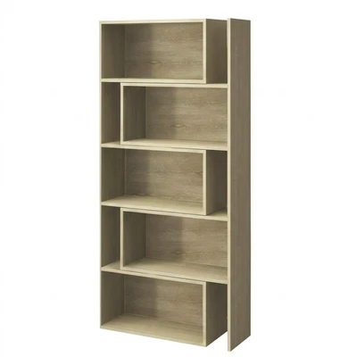 LIBRERIA IN VETRO E LEGNO MODERNA SCAFFALE MENSOLA DI DESIGN CAMERETTA SCAFFALI