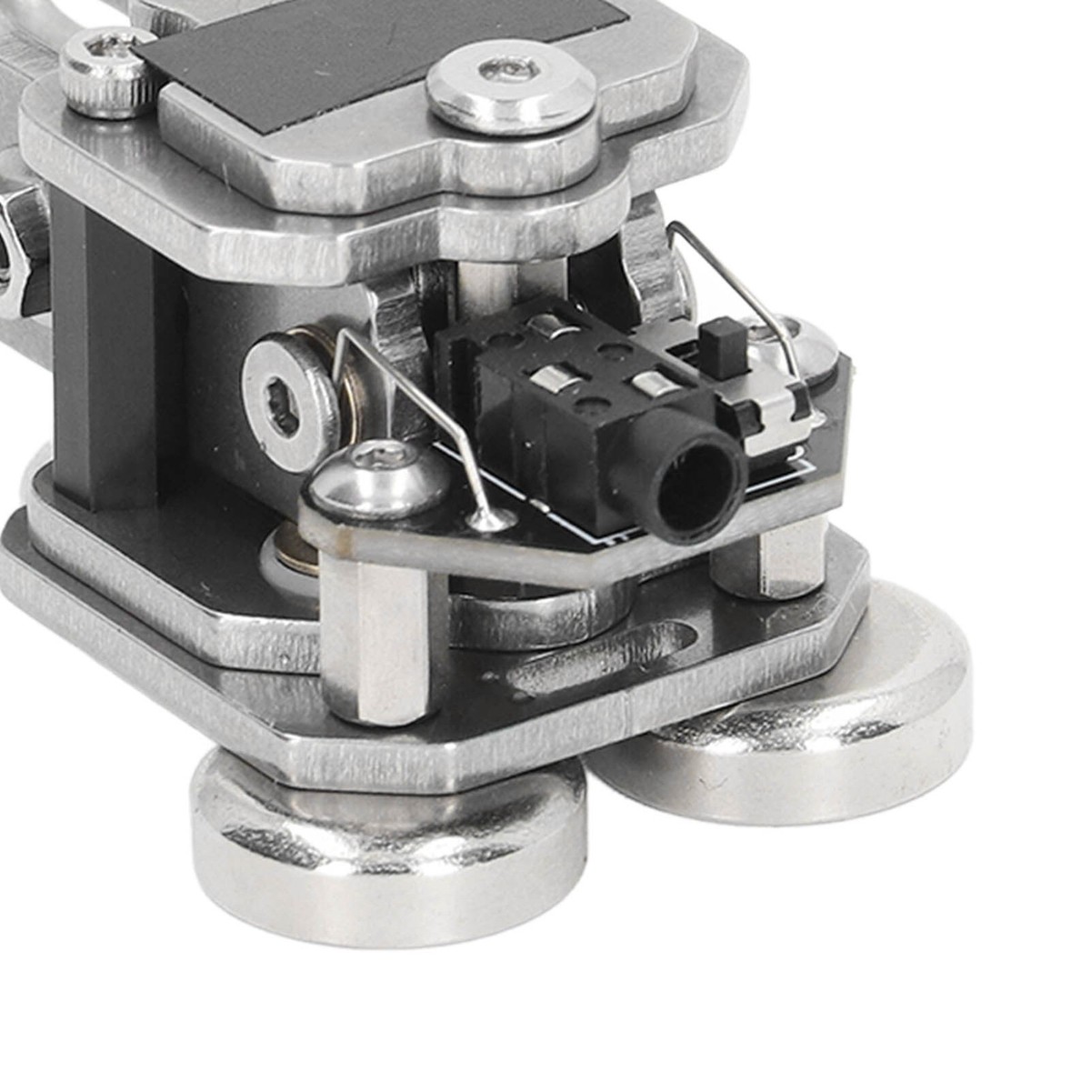 Stainless Steel Mini CW Telegraph Key - Double Paddle Morse Code Transmitter For Ham Radio