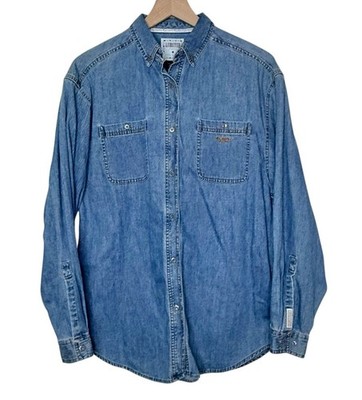 VINTAGE 90s Limited Jeans Size 14 Denim Button Up Stonewash Shirt Clean Girl 