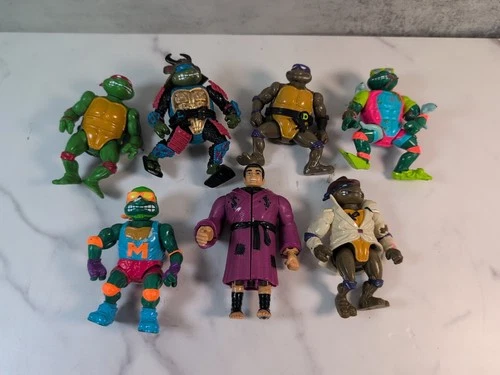 Vintage Teenage Mutant Ninja Turtles TMNT Action Figure Lot of 7