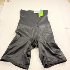 Vintage Sears Thigh Slimmer Shapewear Small Black High Waist Open Gusset 23315